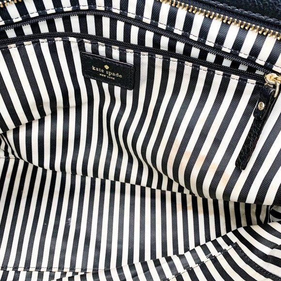 KATE SPADE Pebbled Leather Satchel Handbag Black - Picture 13 of 13